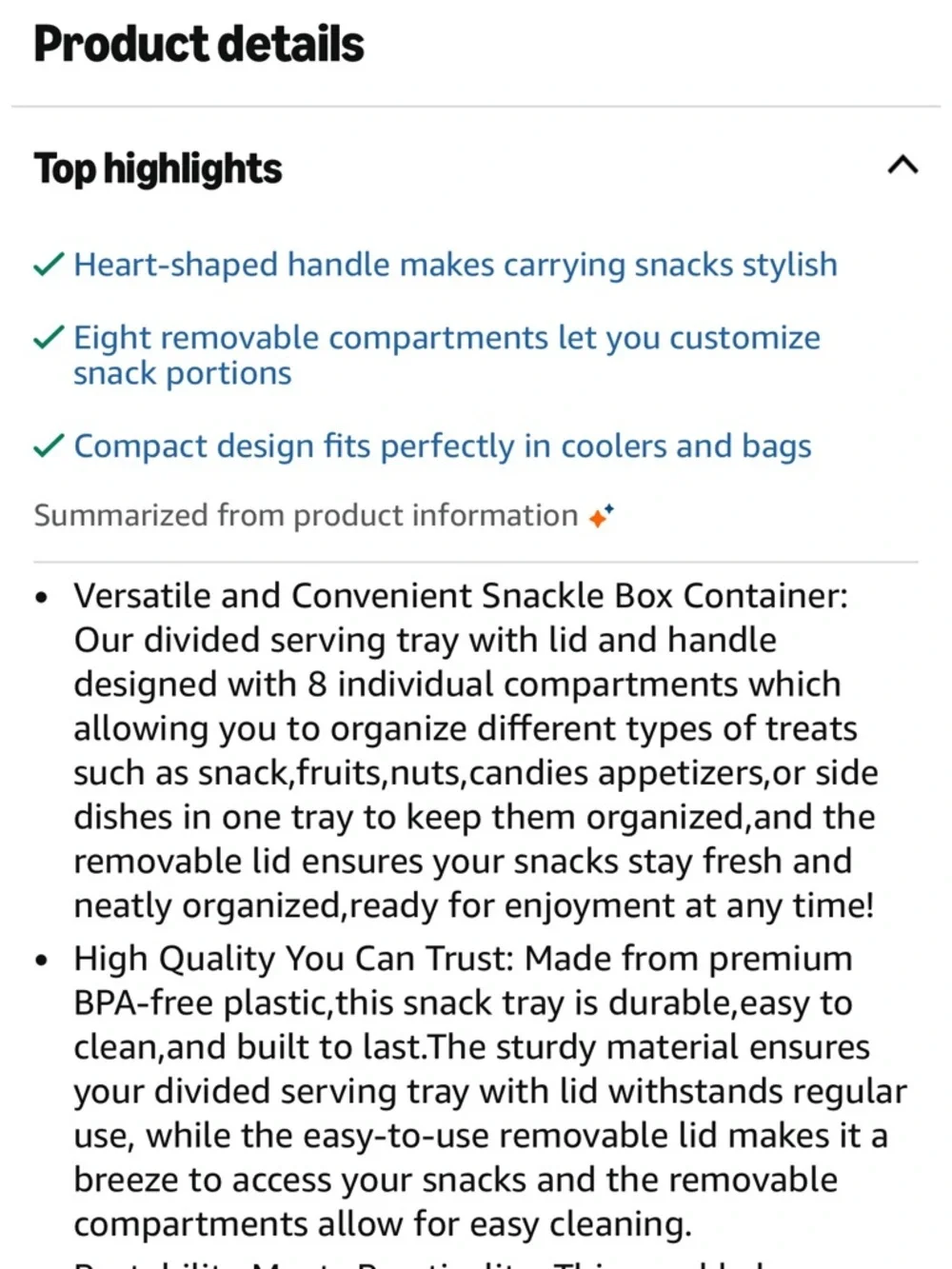 Viral Heart Handle Snackle Box | 8 Compartments | NEW | 2 Available!!